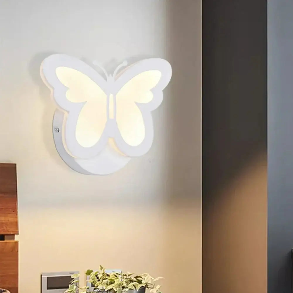 Modern white acrylic led wall sconce light for bedroom corridor