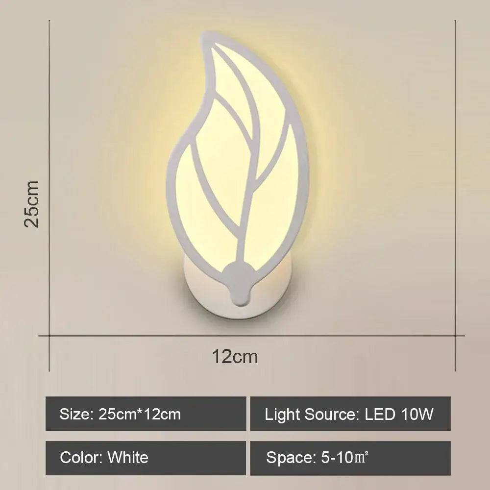 Modern white acrylic led wall sconce light for bedroom corridor