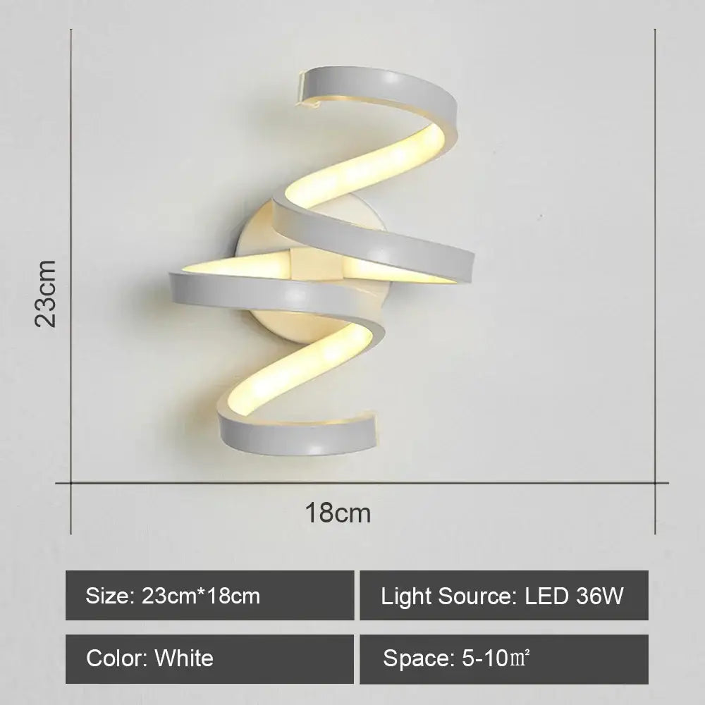 Modern white acrylic led wall sconce light for bedroom corridor