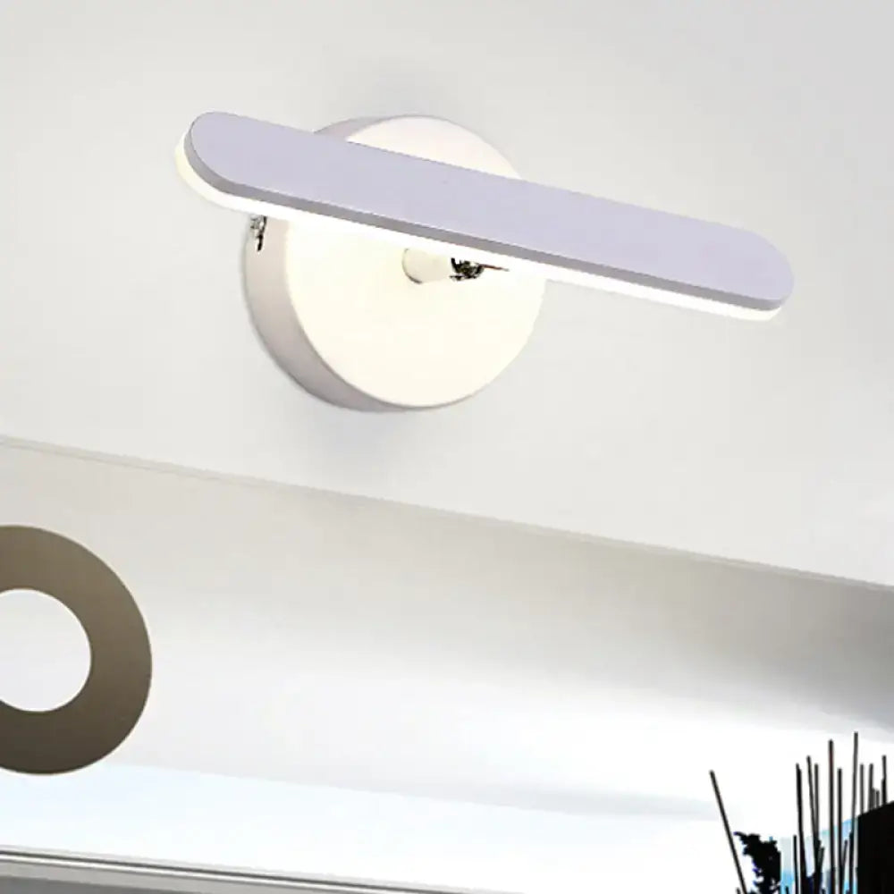 Modern white adjustable led wall sconce bedroom simple style metal
