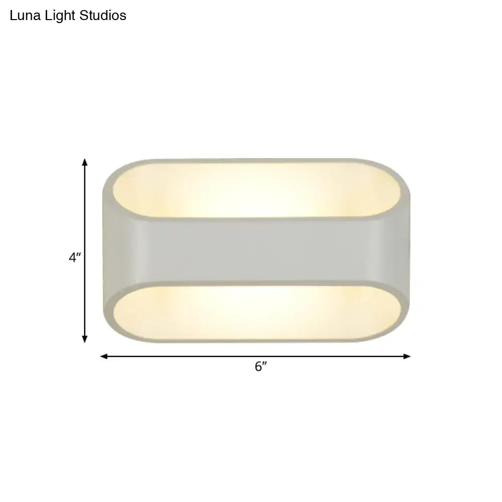 Modern white aluminum led wall sconce bathroom light