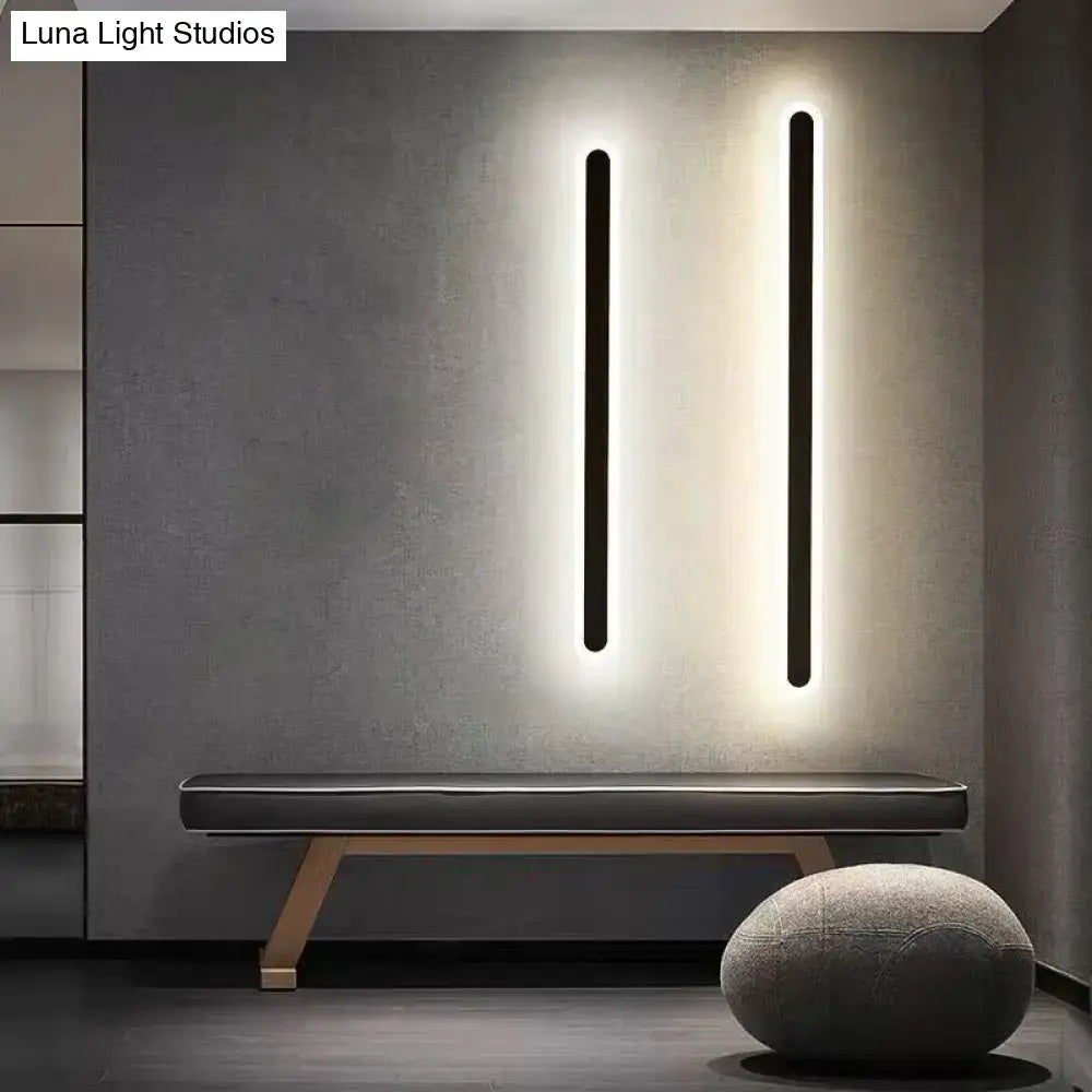 Modern white and black acrylic bar wall lamp corridor light 110v 240v