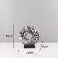 Modern white and black floral decorbites circle ornament living room