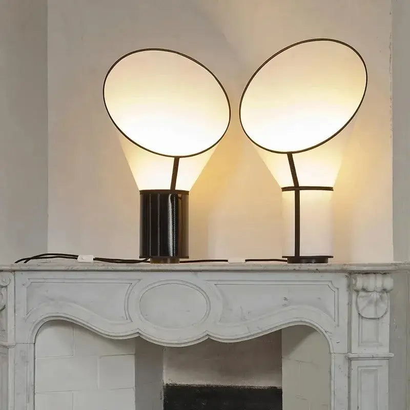 Modern white and black horn floor lamp bedroom decorative light