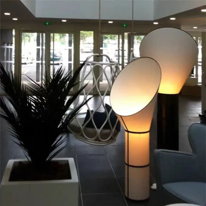 Modern white and black horn floor lamp bedroom decorative light