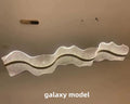 Modern white and gold acrylic ribbon led pendant – dining room light