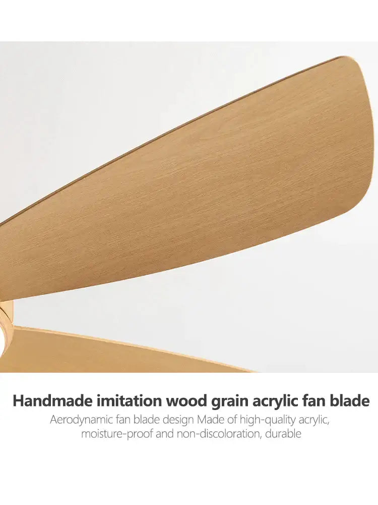 Modern white and light brown ceiling fan bedroom led light