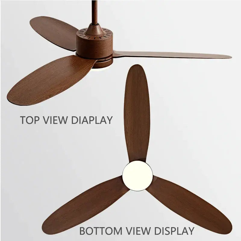 Modern white and light wood dc ceiling fan for dining room remote control