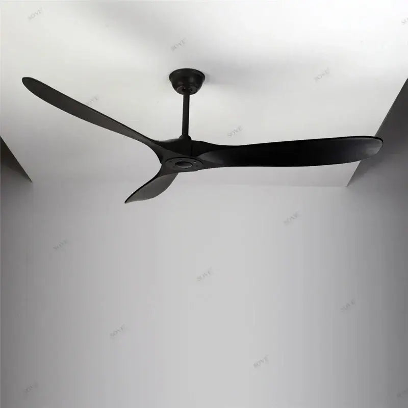Modern white and light wood dc ceiling fan living room remote control