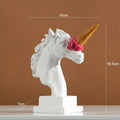 Modern white and pink ice cream horsehead statue living room decor