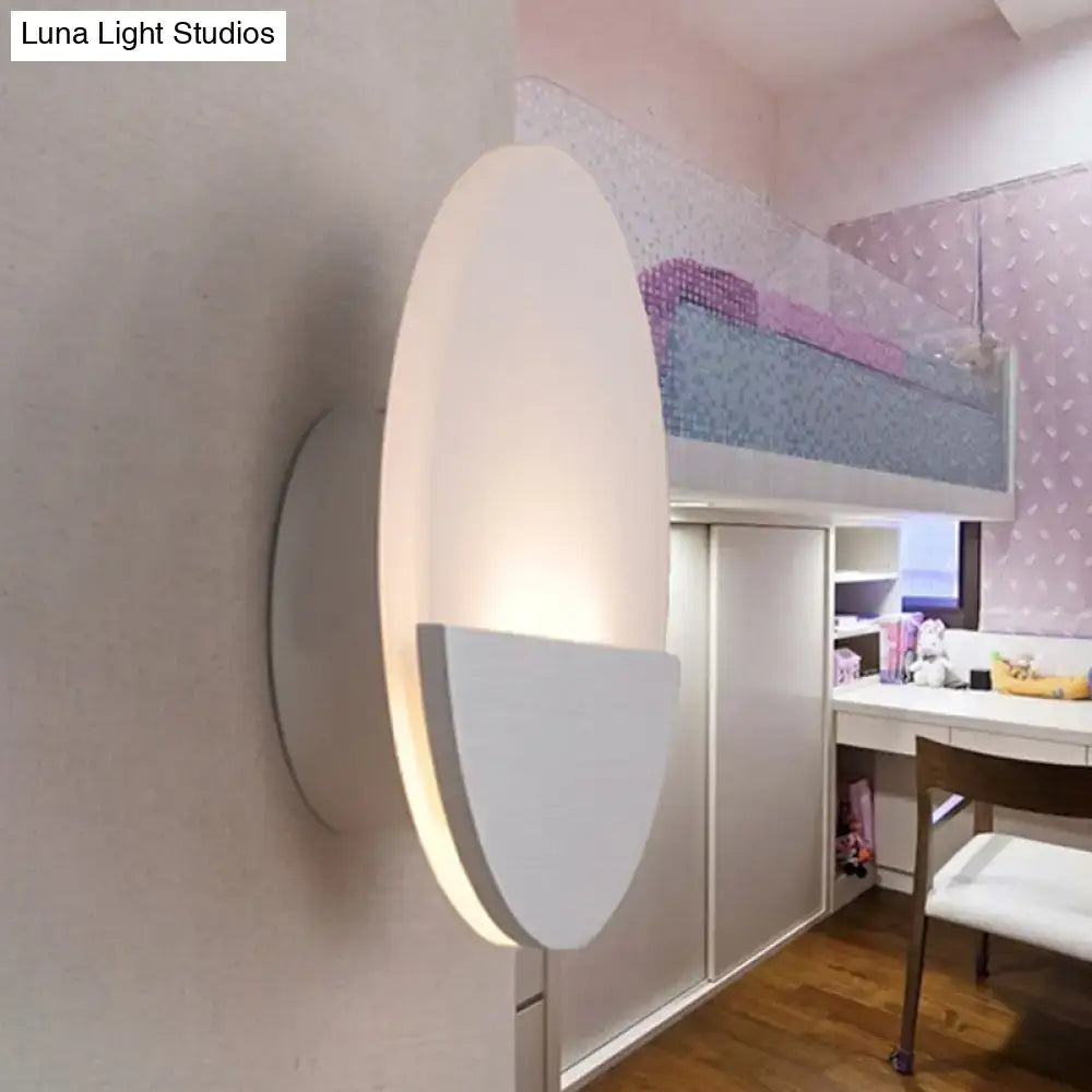 Modern white and silver led sconce light for bedroom warm glow