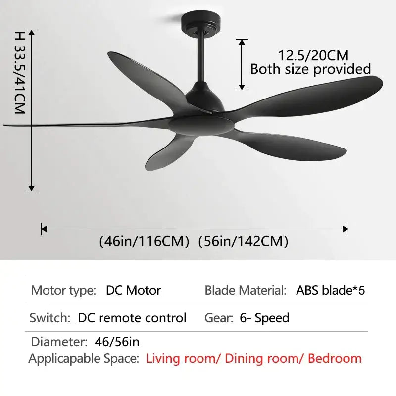 Modern white and wood 56-inch ceiling fan office electric fan