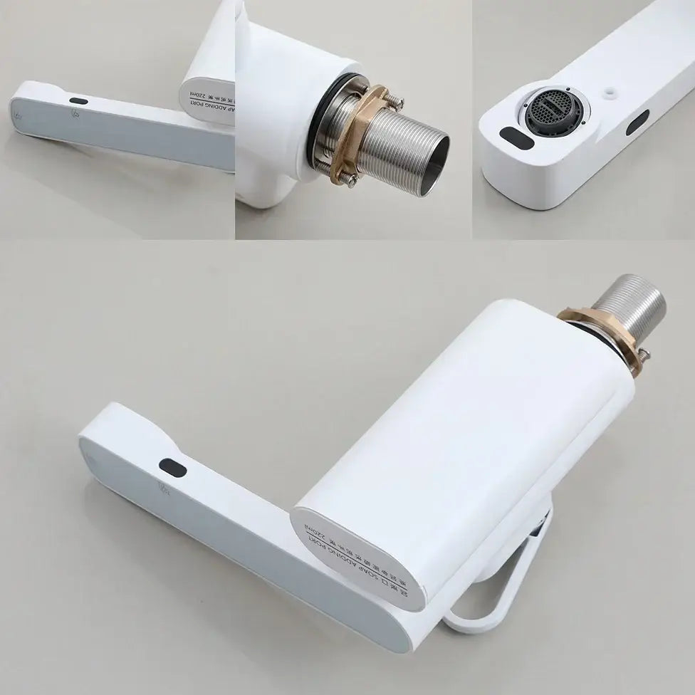 Modern white automatic sensor foam soap faucet bathroom sink mixer