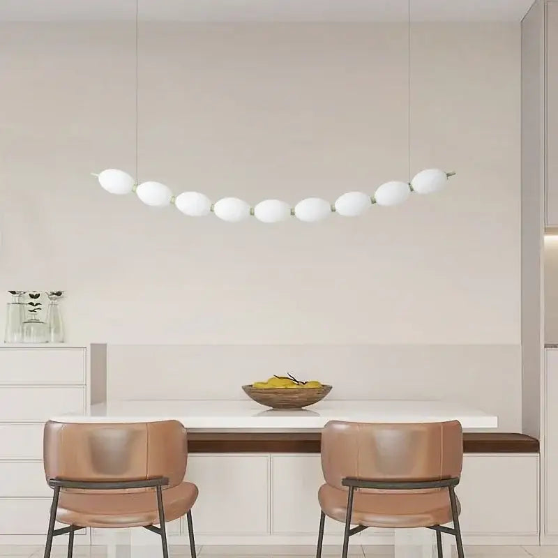 Modern white bead nordic chandelier dining room pendant light