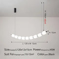 Modern white bead nordic chandelier dining room pendant light