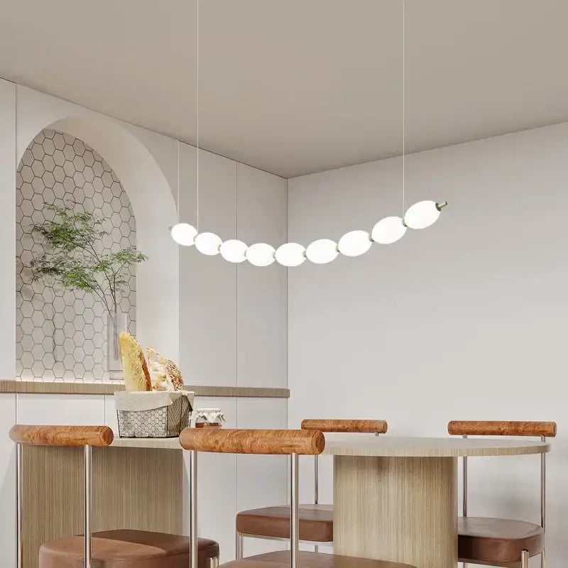 Modern white bead nordic chandelier dining room pendant light
