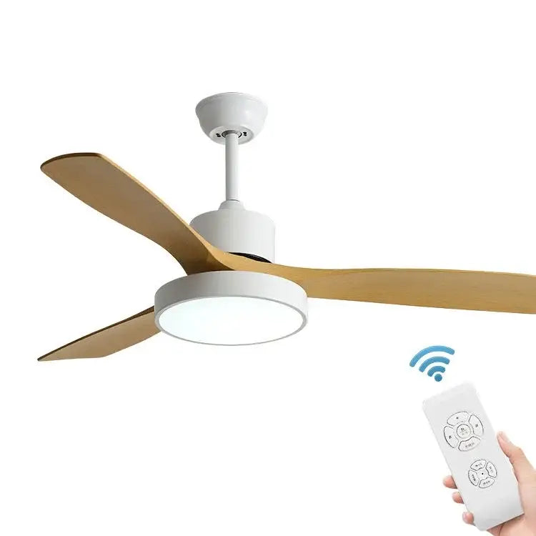 Modern white & black ceiling fan with blade copper motor bedroom