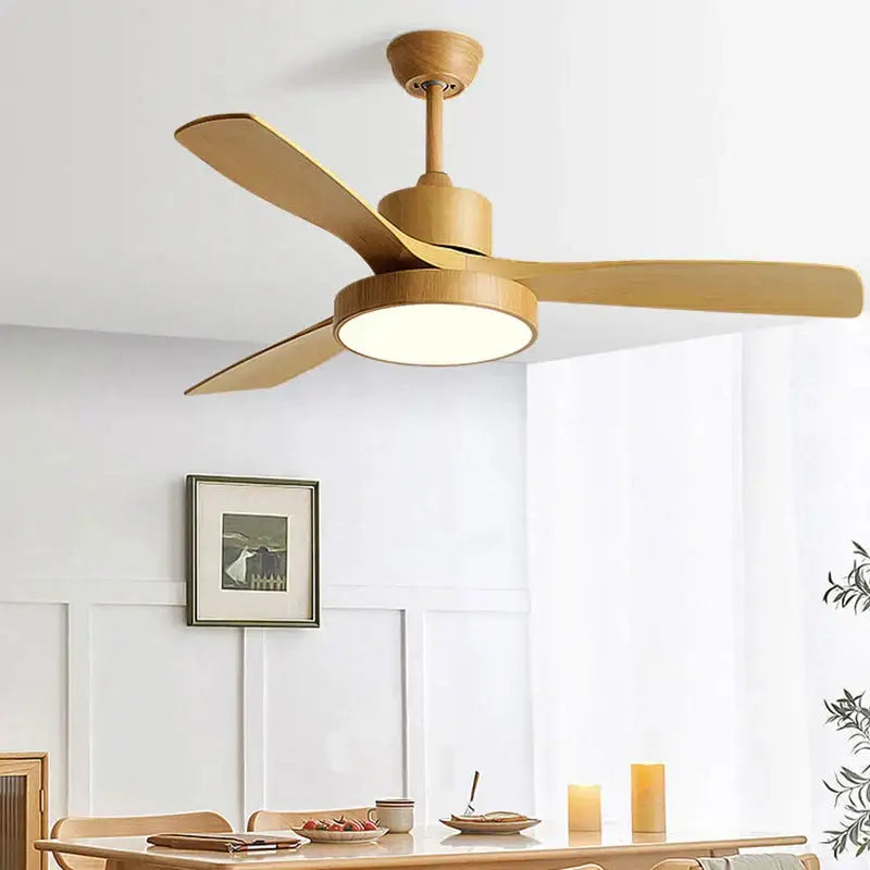 Modern white & black ceiling fan with blade copper motor bedroom