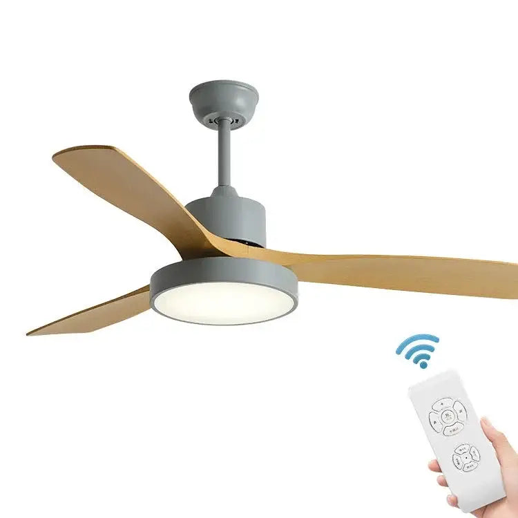 Modern white & black ceiling fan with blade copper motor bedroom