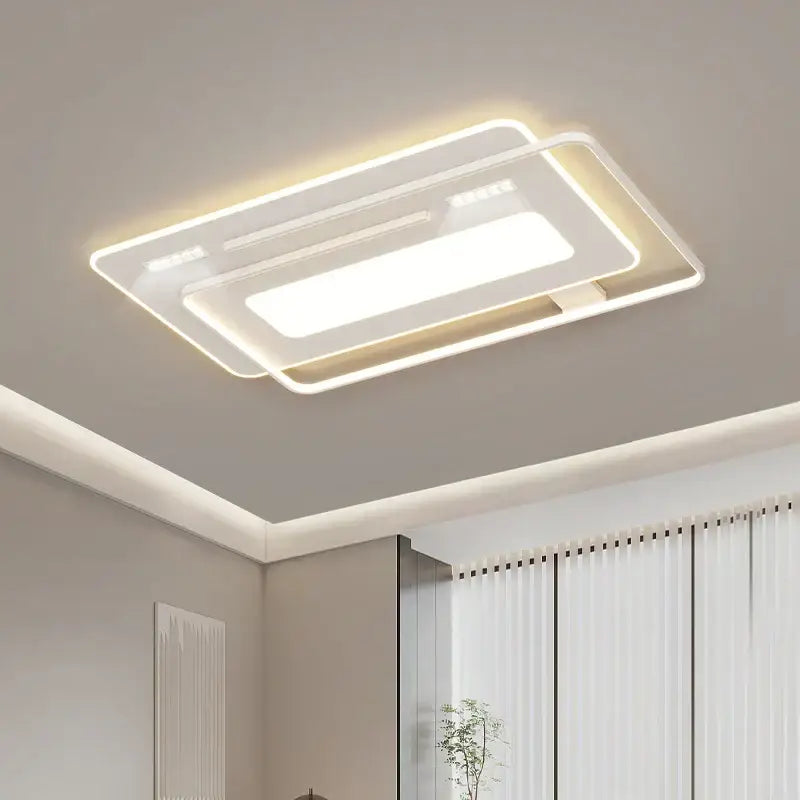 Modern white & black grille led chandeliers for living room