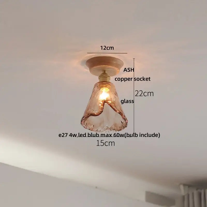 Modern white & brass ceramic led ceiling lamp bedroom lattice light