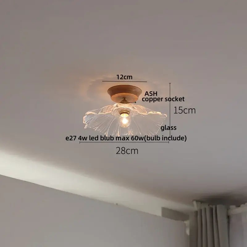 Modern white & brass ceramic led ceiling lamp bedroom lattice light