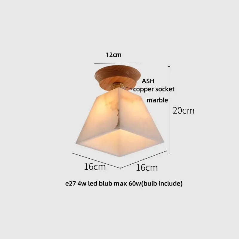 Modern white & brass ceramic led ceiling lamp bedroom lattice light