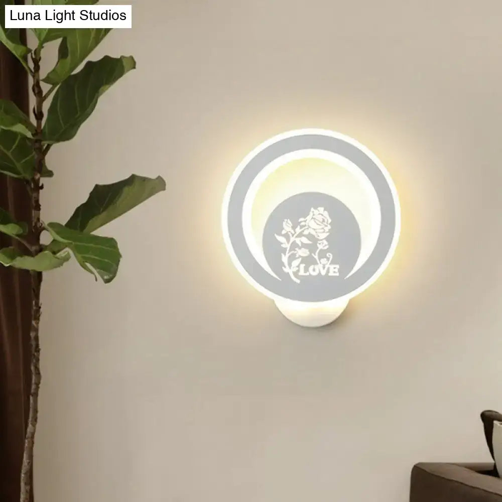 Modern white cartoon dog led wall light fixture 110v-120v bedroom