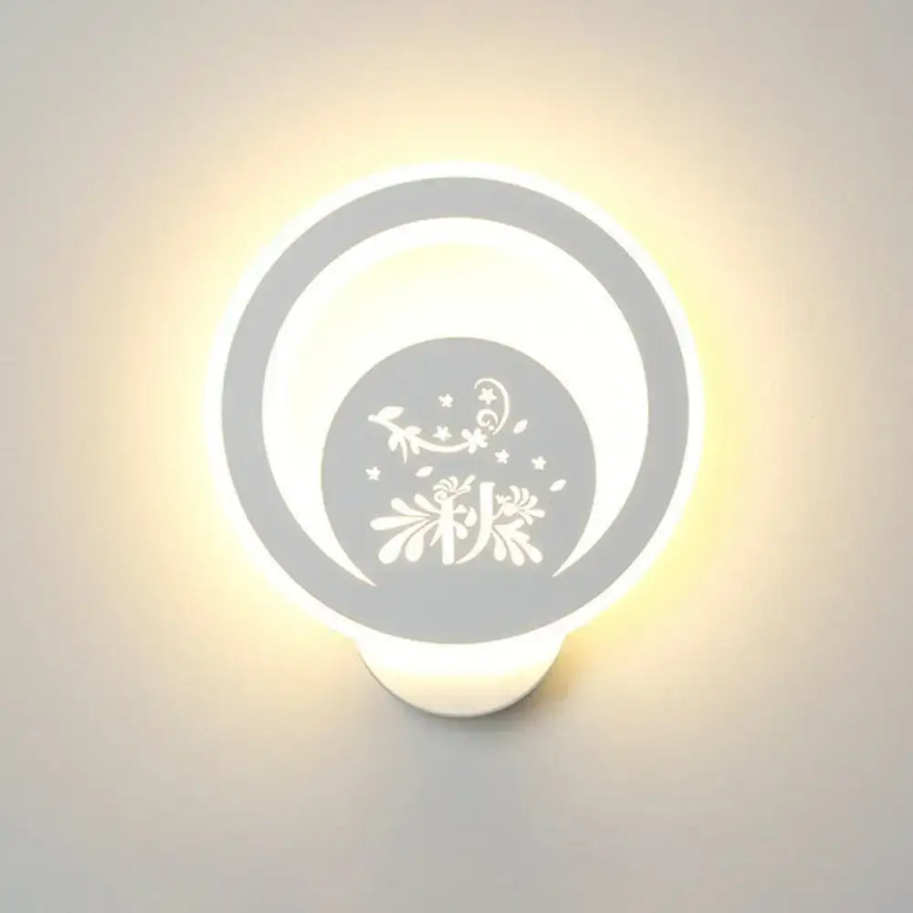 Modern white cartoon dog led wall light fixture 110v-120v bedroom