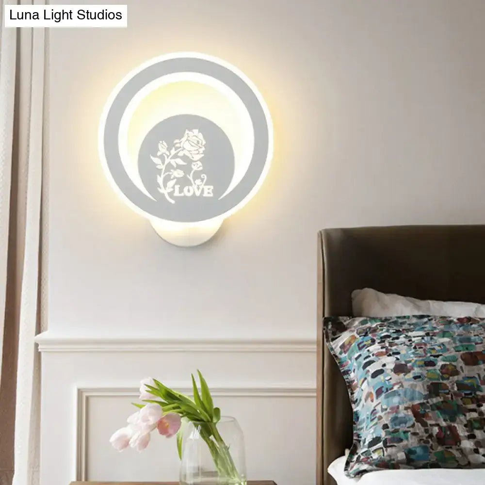 Modern white cartoon dog led wall light fixture 110v-120v bedroom