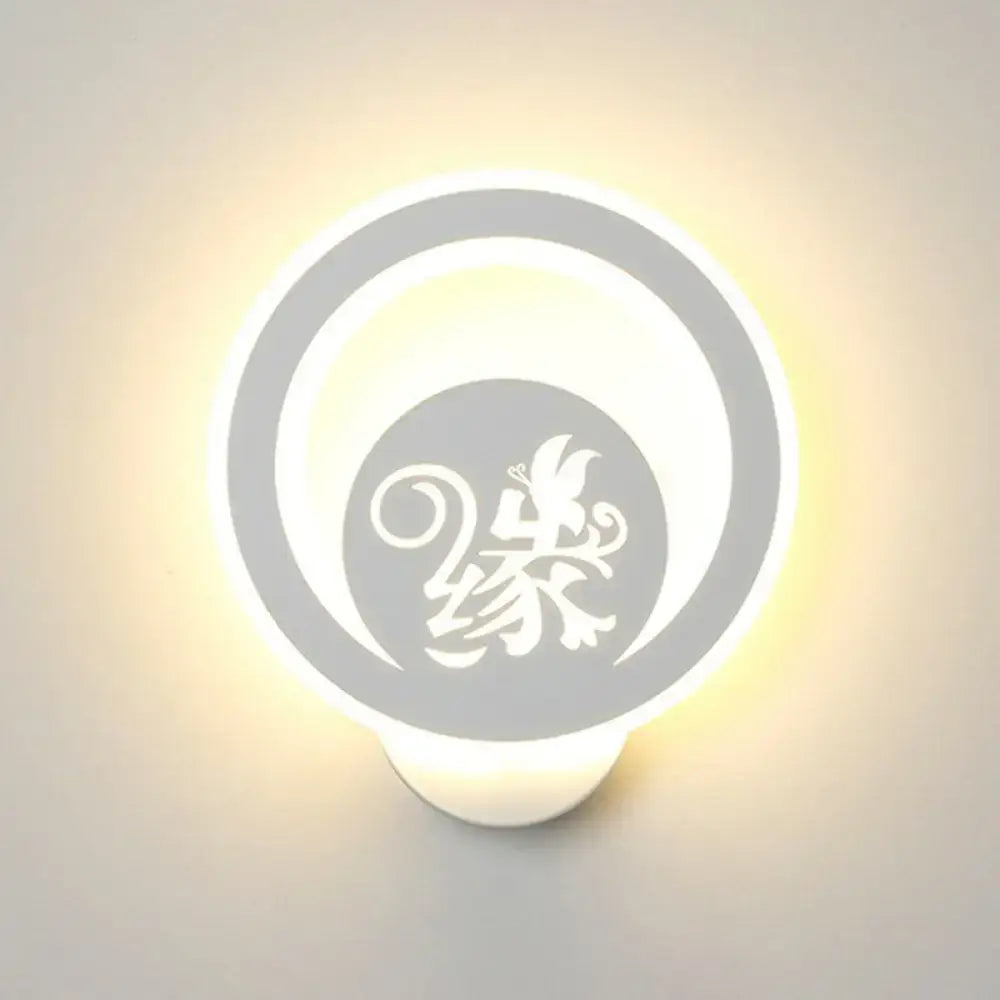 Modern white cartoon dog led wall light fixture 110v-120v bedroom