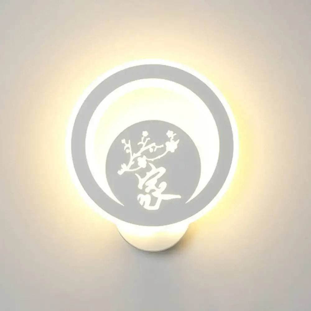 Modern white cartoon dog led wall light fixture 110v-120v bedroom