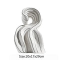 Modern white ceramic curl sculpture living room decor