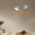 Modern white ceramic double drum wall sconce kitchen light 110v-120v