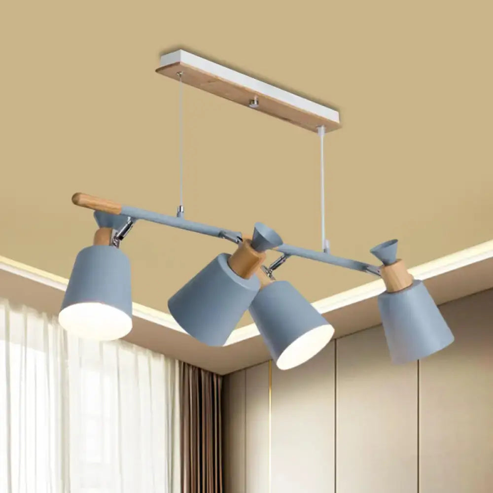 Modern white ceramic nordic island light kitchen tapered shade
