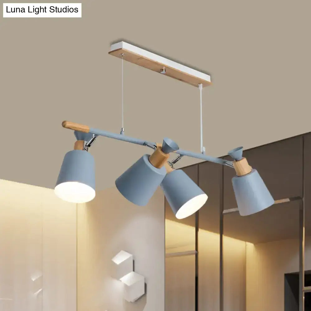 Modern white ceramic nordic island light kitchen tapered shade