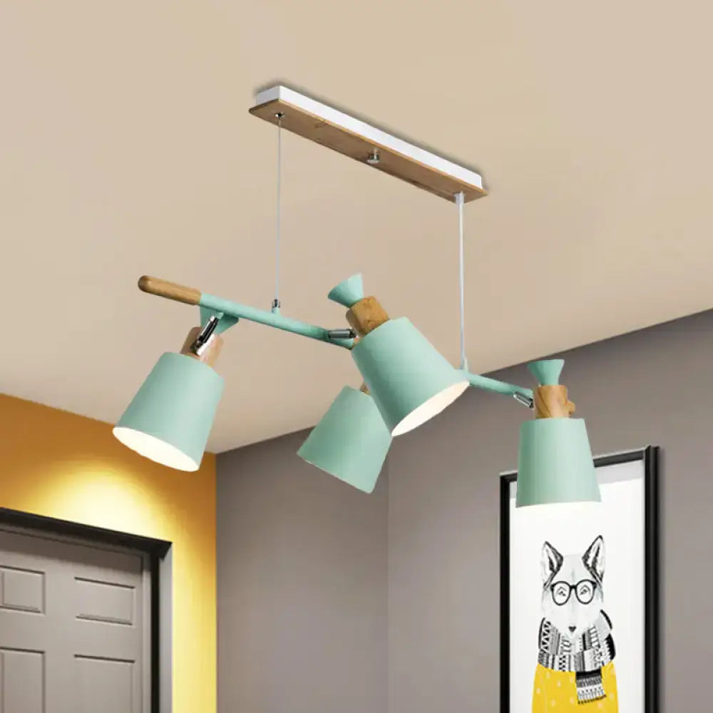 Modern white ceramic nordic island light kitchen tapered shade