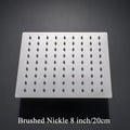 Modern white chrome square rainfall shower head bathroom fixture