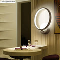 Modern white circle sconce light fixture bedroom wall lamp