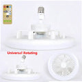 Modern white circular ceiling fan with light for bedroom e27 base