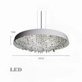 Modern white clear crystal pendant light for living room