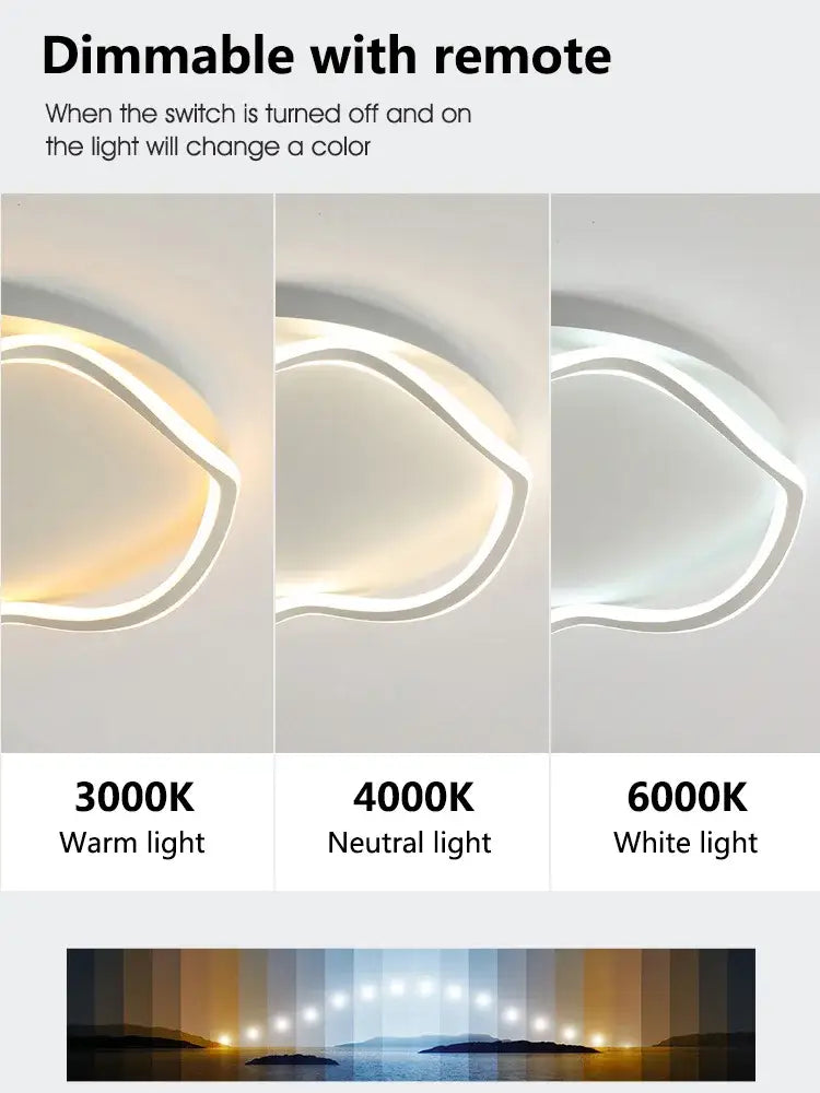 Modern white cloud led ceiling lamp for minimalist bedroom