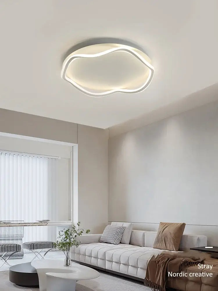 Modern white cloud led ceiling lamp for minimalist bedroom
