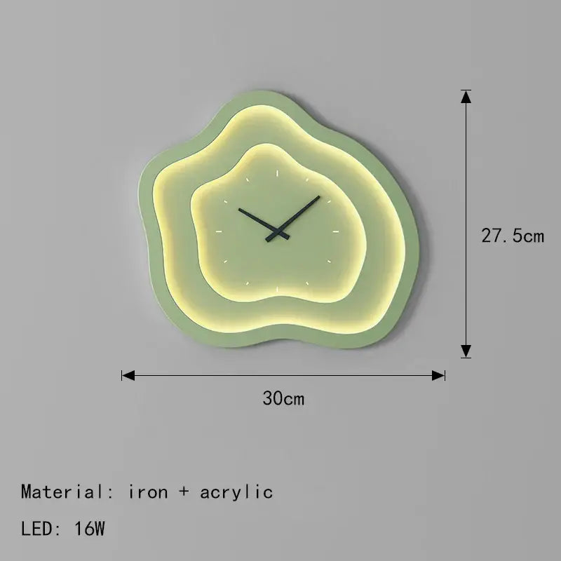 Modern white cloud led wall lamp bedroom dimmable sconce clock