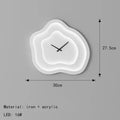 Modern white cloud led wall lamp bedroom dimmable sconce clock
