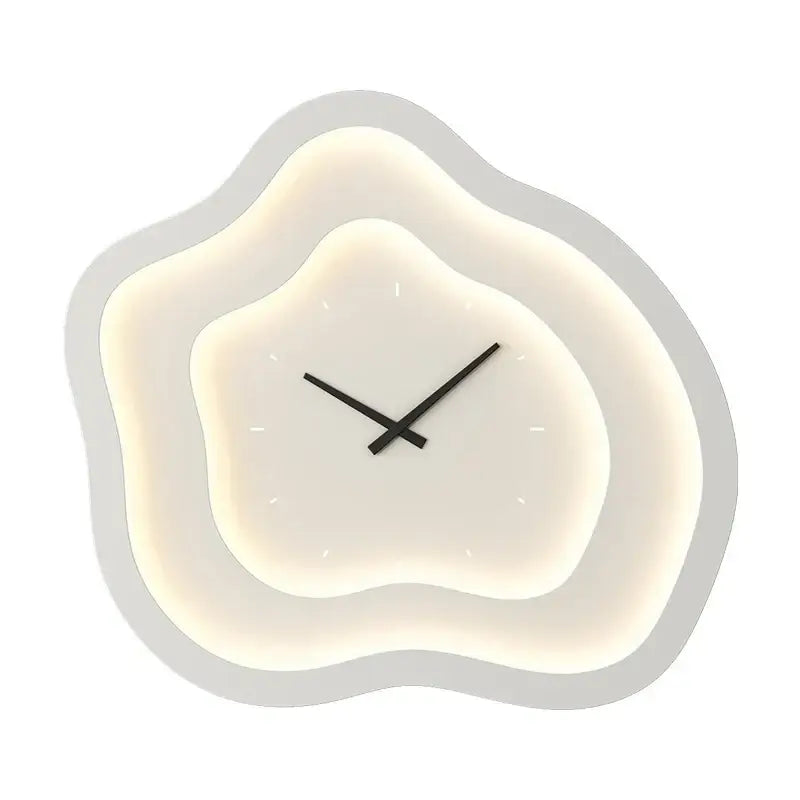 Modern white cloud led wall lamp bedroom dimmable sconce clock