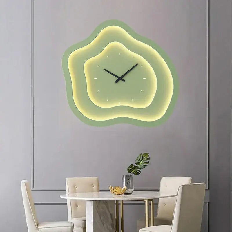 Modern white cloud led wall lamp bedroom dimmable sconce clock