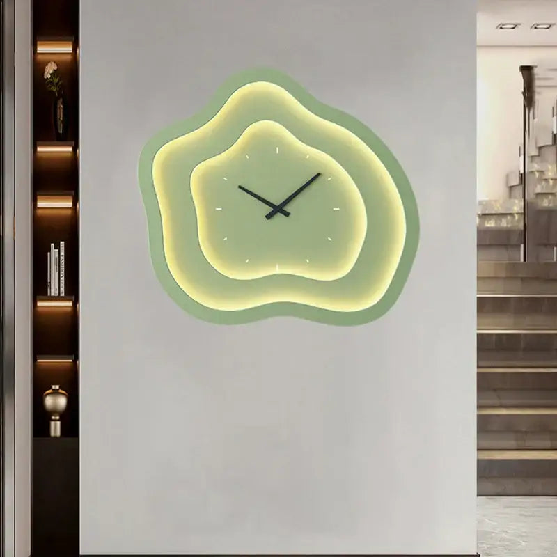 Modern white cloud led wall lamp bedroom dimmable sconce clock