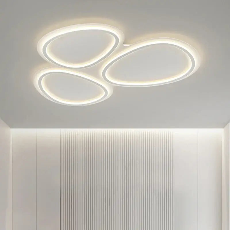 Modern white cloud ring led ceiling light for living room