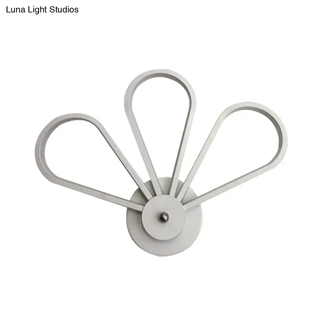 Modern white clover fan wall light bedroom wall mount lighting